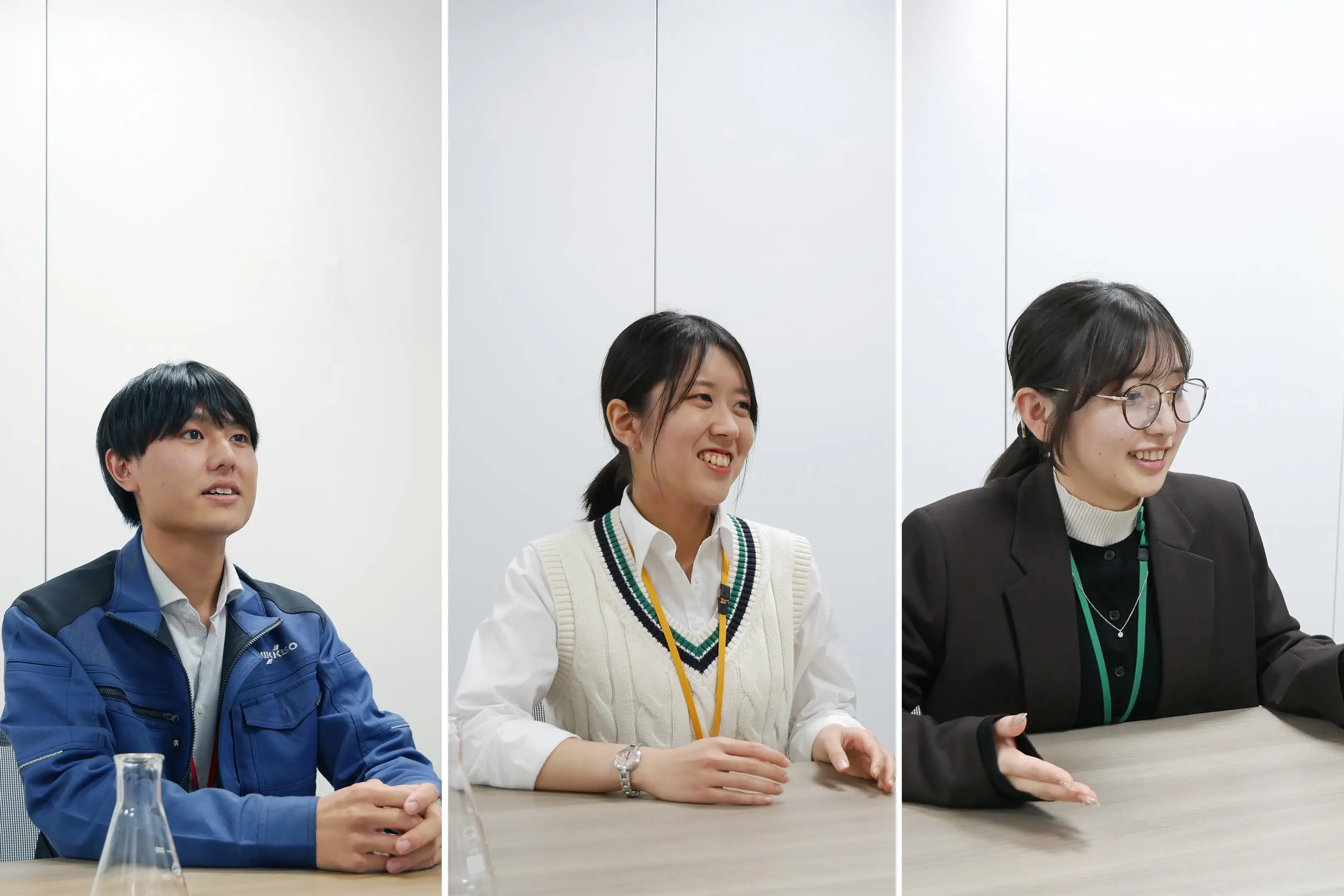 インタビューに応える日機装・三浦氏、川端氏、寺田氏