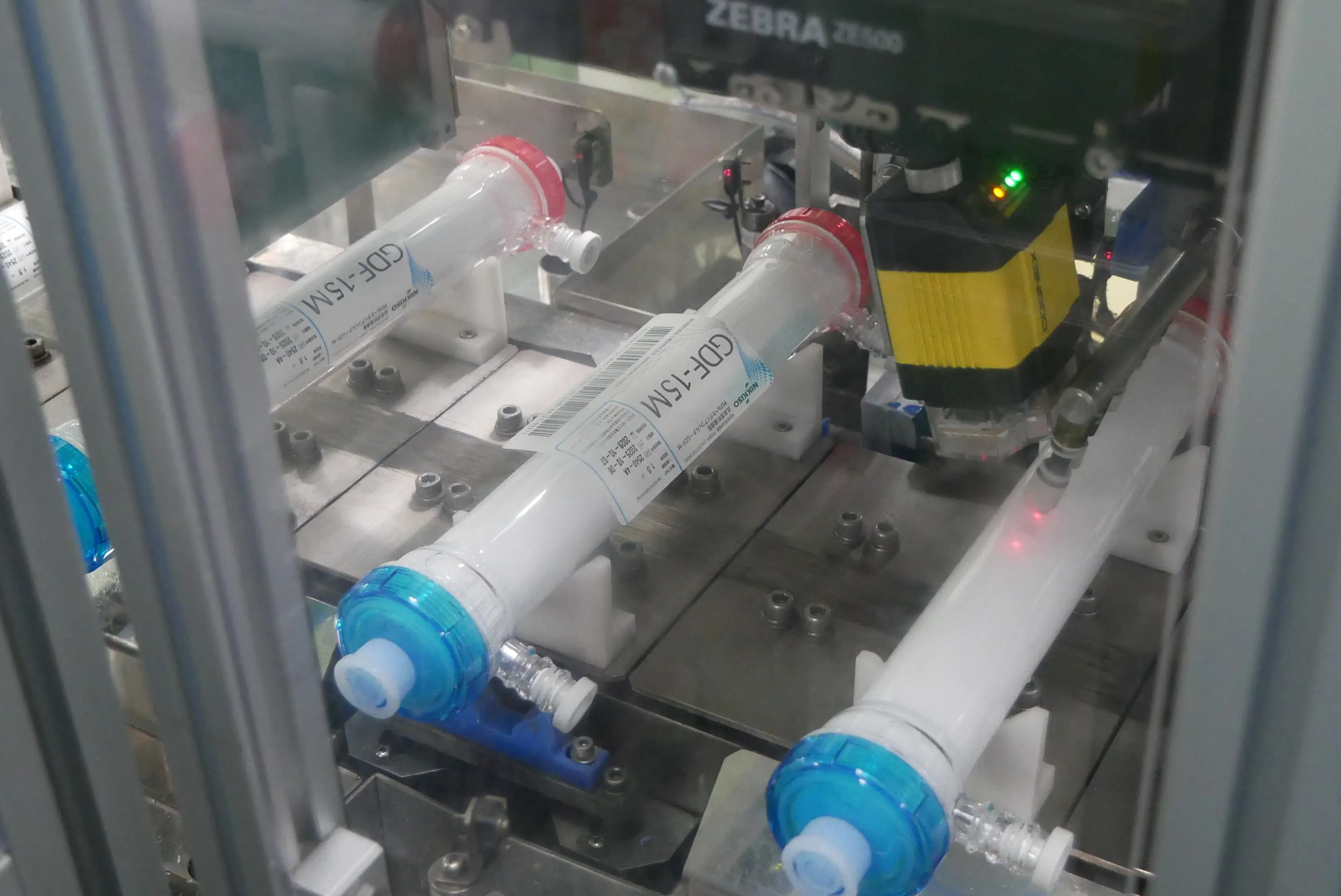 ラベル添付の様子